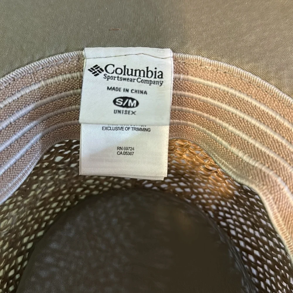 Columbia Men's ‎ Straw Hat 100% Seagrass Straw And Cotton Trim